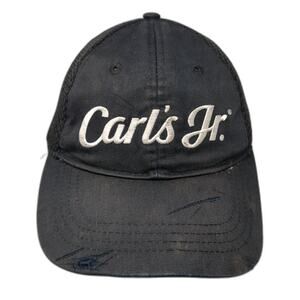Carl's Jr. Baseball Cap Black One Size Adjustable Embroidered WearGuard